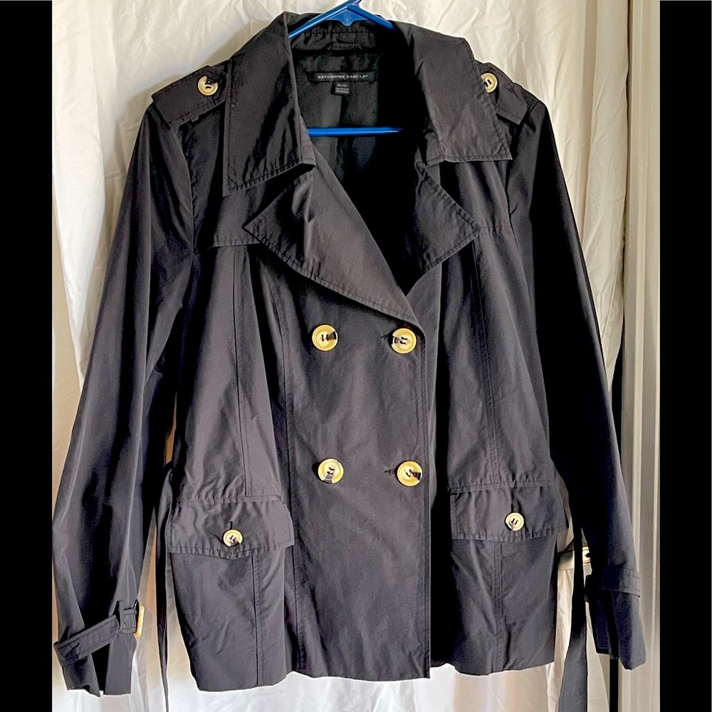 Spring peacoat BL with tortoise belt XL Vintage NWOT fully lined
